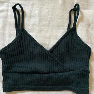 dark green crop top